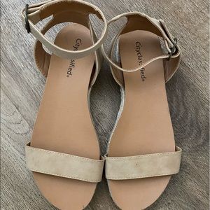 Cute nude womens sandals